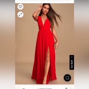 Lulu’s Heavenly Hues Red Maxi dress